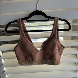 Tank top with crystals